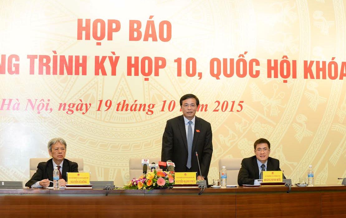 Công bố chương trình Kỳ họp thứ 10, Quốc hội Khóa XIII