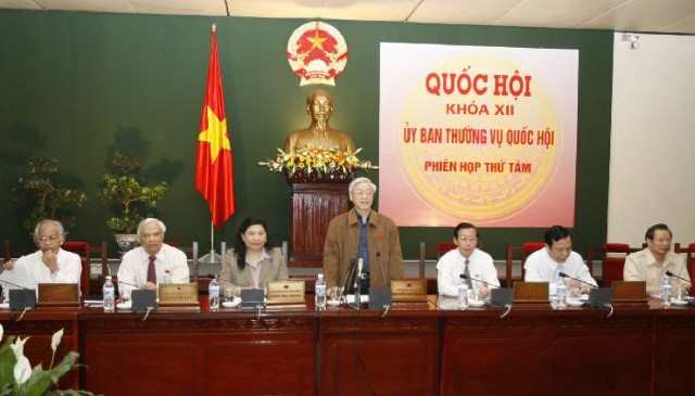 Chủ tịch Quốc hội Nguyễn Phú Trọng phát biểu khai mạc Phiên họp