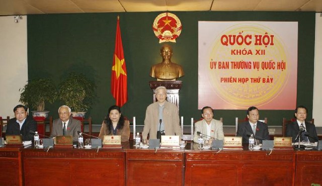 Chủ tịch Quốc hội Nguyễn Phú Trọng phát biểu khai mạc Phiên họp