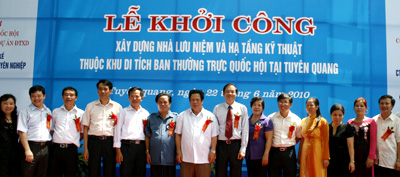 Lễ khởi công xây dựng Nhà lưu niệm và hạ tầng kỹ thuật thuộc Khu di tích Ban thường trực QH tại Tuyên Quang