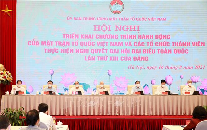 HỘI NGHỊ TOÀN QUỐC TRIỂN KHAI CHƯƠNG TRÌNH HÀNH ĐỘNG CỦA MTTQ VIỆT NAM THỰC HIỆN NGHỊ QUYẾT ĐẠI HỘI XIII CỦA ĐẢNG