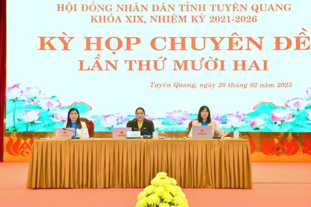 Khai mạc Kỳ họp chuyên đề lần thứ 12 HĐND tỉnh Tuyên Quang khóa XIX nhiệm kỳ 2021 - 2026