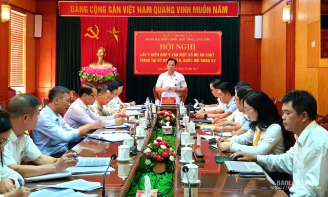 Đoàn ĐBQH tỉnh Lạng Sơn lấy ý kiến góp ý của các cơ quan, đơn vị vào 3 dự án luật liên quan đến thuế