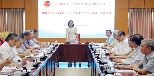 PHÓ CHỦ TỊCH QUỐC HỘI NGUYỄN THỊ THANH CHỦ TRÌ HỘI NGHỊ BAN THƯỜNG VỤ HỘI HỮU NGHỊ VIỆT NAM - CAMPUCHIA