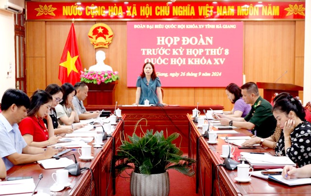 Đoàn ĐBQH khóa XV tỉnh Hà Giang họp trước Kỳ họp thứ 8, Quốc hội khóa XV