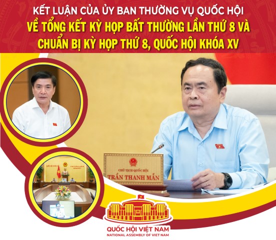 Kết luận của UBTVQH về tổng kết Kỳ họp bất thường lần thứ 8 và chuẩn bị Kỳ họp thứ 8, Quốc hội khóa XV