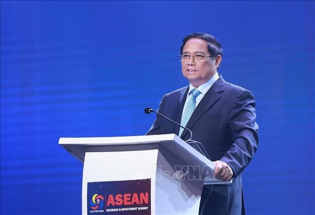 Thủ tướng Phạm Minh Chính phát biểu tại Hội nghị Thượng đỉnh Kinh doanh và Đầu tư ASEAN 2024