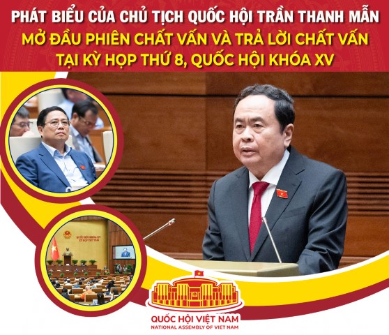 Phát biểu của Chủ tịch Quốc hội Trần Thanh Mẫn mở đầu phiên chất vấn và trả lời chất vấn tại Kỳ họp thứ 8, Quốc hội khóa XV