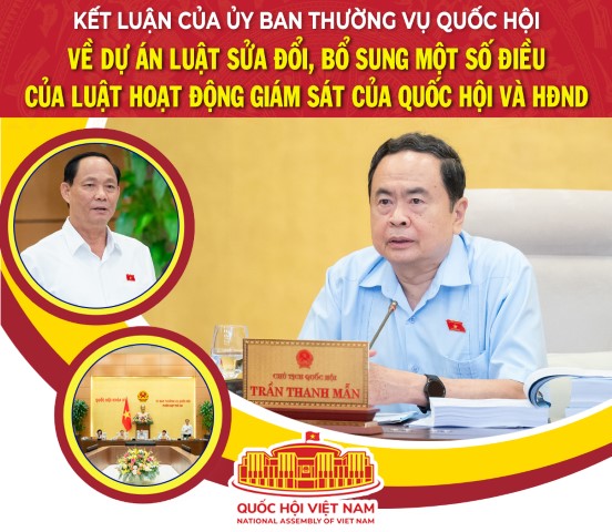 Kết luận của UBTVQH về dự án Luật sửa đổi, bổ sung một số điều của Luật Hoạt động giám sát của Quốc hội và Hội đồng nhân dân