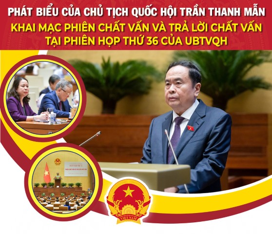 Phát biểu của Chủ tịch Quốc hội Trần Thanh Mẫn khai mạc Phiên Chất vấn và trả lời chất vấn tại phiên họp thứ 36 của UBTVQH