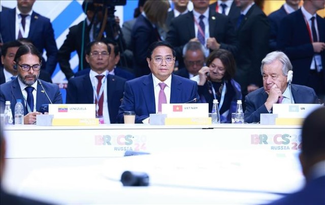 Thủ tướng Phạm Minh Chính phát biểu tại Hội nghị các nhà lãnh đạo BRICS mở rộng