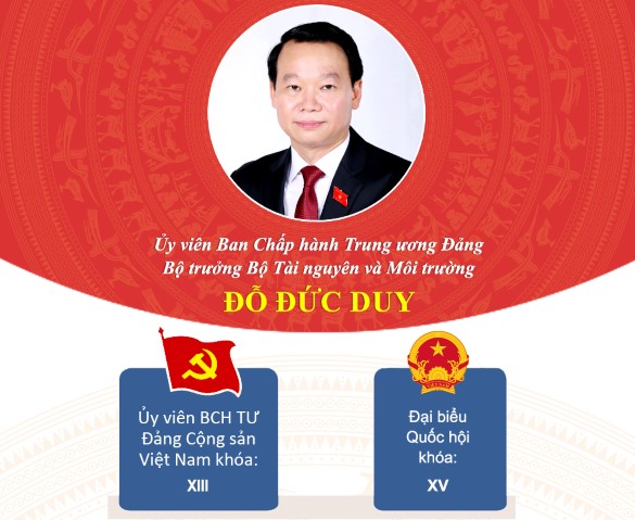 Tóm tắt Tiểu sử Bộ trưởng Bộ Tài nguyên và Môi trường Đỗ Đức Duy