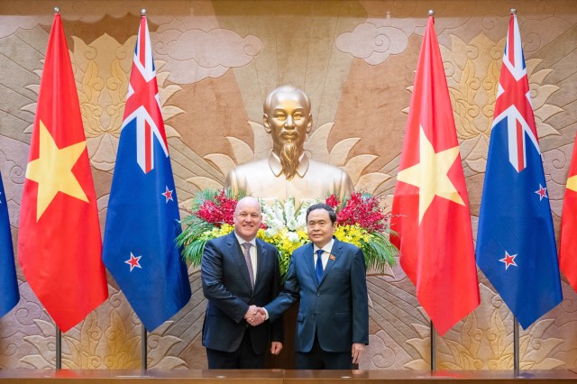 Chủ tịch Quốc hội Trần Thanh Mẫn hội kiến Thủ tướng New Zealand Christopher Luxon