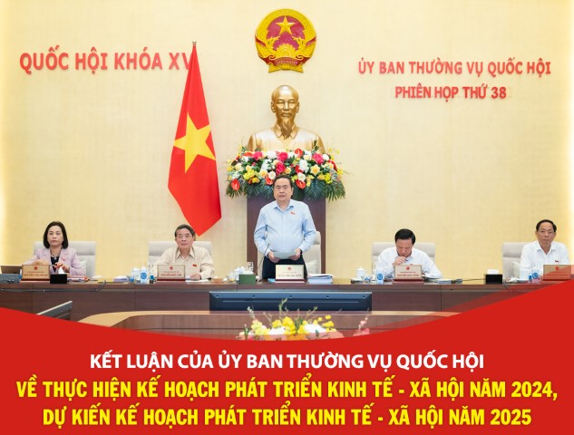 Kết luận của UBTVQH về thực hiện Kế hoạch phát triển kinh tế - xã hội năm 2024, dự kiến Kế hoạch phát triển kinh tế - xã hội năm 2025