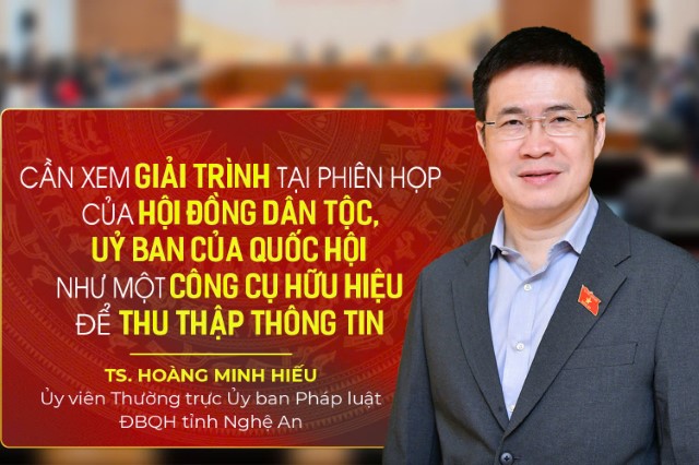 Cần xem giải trình tại phiên họp của Hội đồng Dân tộc, Uỷ ban của Quốc hội như một công cụ hữu hiệu để thu thập thông tin