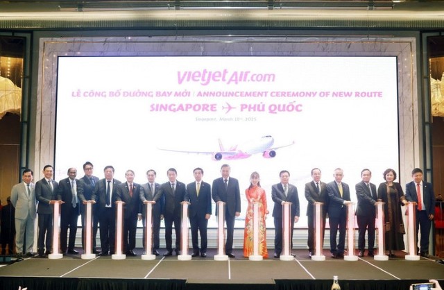 Tổng Bí thư Tô Lâm chứng kiến VietJet Air công bố đường bay thẳng Singapore - Phú Quốc