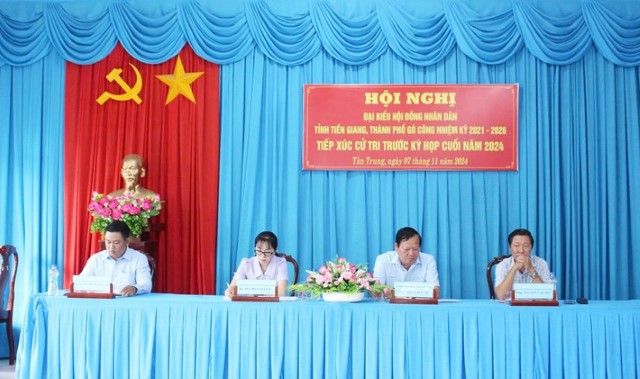 Tiền Giang: Đại biểu HĐND tỉnh và TP. Gò Công tiếp xúc cử tri trước kỳ họp thường lệ cuối năm