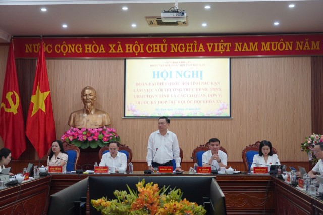 Đoàn Đại biểu Quốc hội tỉnh Bắc Kạn làm việc với các cơ quan địa phương trước Kỳ họp thứ 8, Quốc hội khóa XV