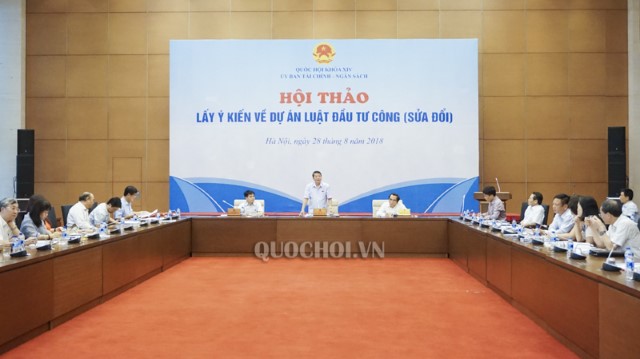 HỘI THẢO LẤY Ý KIẾN VỀ DỰ ÁN LUẬT ĐẦU TƯ CÔNG (SỬA ĐỔI)