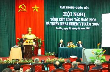 Văn phòng Quốc hội tổng kết công tác năm 2006 và triển khai nhiệm vụ năm 2007