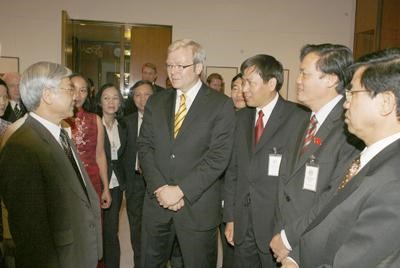 Chủ tịch QH Nguyễn Phú Trọng hội kiến Thủ tướng Australia Kevin Rudd