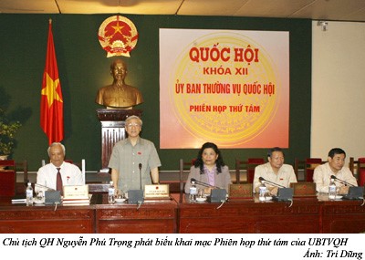 Khai mạc Phiên họp thứ Tám của UBTVQH