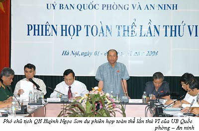 UB Quốc phòng – An ninh họp toàn thể lần thứ VI