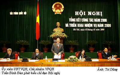 VPQH tổng kết công tác năm 2008 và triển khai nhiệm vụ năm 2009