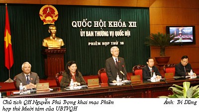 Khai mạc Phiên họp thứ Mười tám của UBTVQH