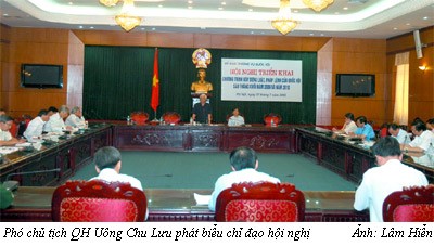 Hội nghị triển khai Chương trình xây dựng luật, pháp lệnh của QH 6 tháng cuối năm 2009 và năm 2010