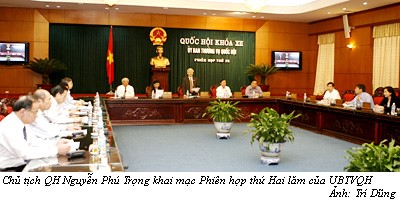 Khai mạc Phiên họp thứ 25 của Ủy ban thường vụ Quốc hội