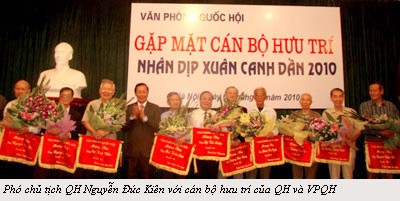 Gặp mặt, mừng Xuân, mừng thọ cán bộ hưu trí của QH và VPQH