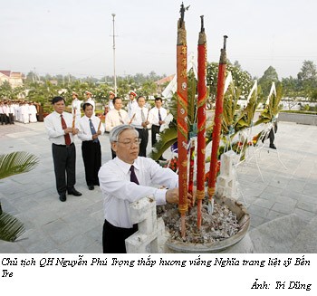 Chủ tịch QH Nguyễn Phú Trọng làm việc với Lãnh đạo chủ chốt tỉnh Bến Tre