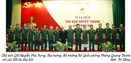 Chủ tịch QH Nguyễn Phú Trọng dự Đại hội thi đua Quyết thắng lần thứ VIII của Bộ Quốc phòng