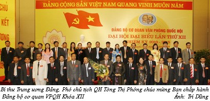 Chủ tịch QH Nguyễn Phú Trọng dự Đại hội Đại biểu lần thứ XII Đảng bộ cơ quan VPQH