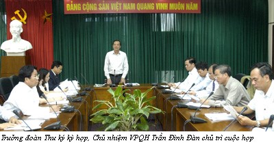 Đoàn Thư ký Kỳ họp triển khai hoạt động phục vụ Kỳ họp thứ Tám, QH Khóa XII