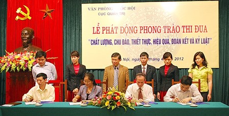 Cục Quản trị VPQH phát động phong trào thi đua Quyết thắng năm 2012