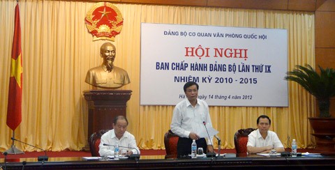 Hội nghị Ban chấp hành Đảng bộ cơ quan VPQH lần thứ IX nhiệm kỳ 2010 – 2015