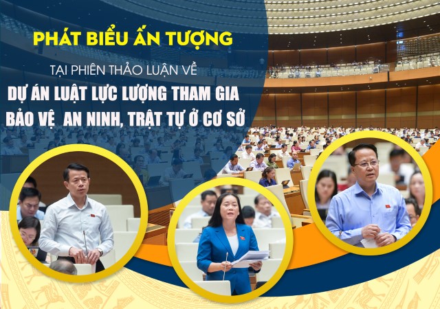 KỲ HỌP THỨ 6, QUỐC HỘI KHÓA XV: PHÁT BIỂU ẤN TƯỢNG TẠI PHIÊN THẢO LUẬN VỀ DỰ ÁN LUẬT LỰC LƯỢNG THAM GIA BẢO VỆ AN NINH, TRẬT TỰ Ở CƠ SỞ