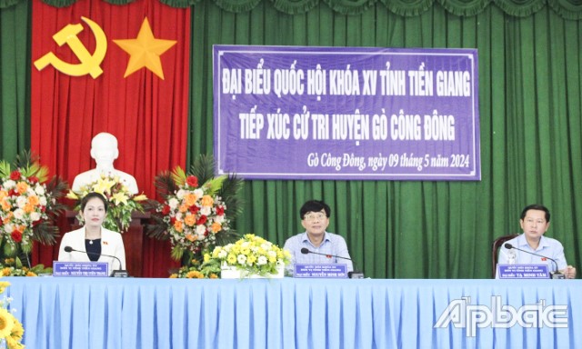 TIỀN GIANG: CỬ TRI HUYỆN GÒ CÔNG ĐÔNG KIẾN NGHỊ TÌM GIẢI PHÁP ĐẢM BẢO NGUỒN NƯỚC SINH HOẠT, SẢN XUẤT