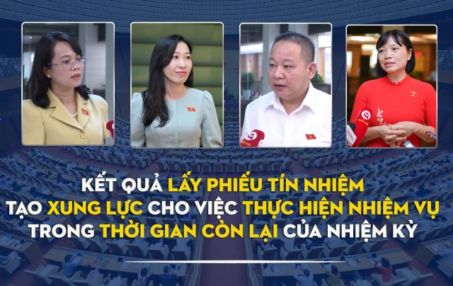 KẾT QUẢ LẤY PHIẾU TÍN NHIỆM TẠO XUNG LỰC CHO VIỆC THỰC HIỆN NHIỆM VỤ TRONG THỜI GIAN CÒN LẠI CỦA NHIỆM KỲ