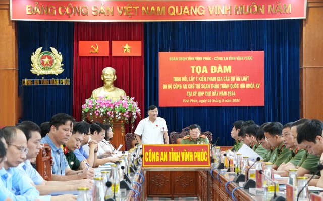 TỌA ĐÀM, LẤY Ý KIẾN THAM GIA CÁC DỰ ÁN LUẬT DO BỘ CÔNG AN CHỦ TRÌ SOẠN THẢO