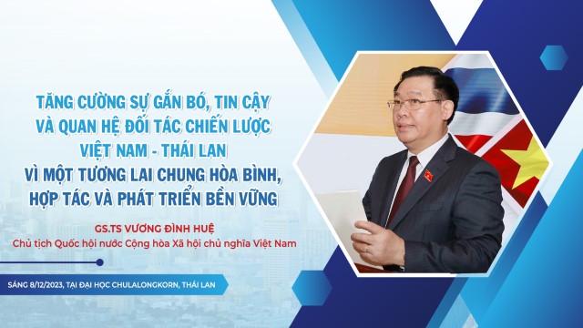 PHÁT BIỂU CỦA CHỦ TỊCH QUỐC HỘI VƯƠNG ĐÌNH HUỆ TẠI ĐẠI HỌC CHULALONGKORN, THÁI LAN