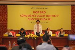 Họp báo công bố kết quả Kỳ họp thứ 7, Quốc hội khóa XIII