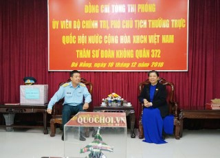 PHÓ CHỦ TỊCH THƯỜNG TRỰC QUỐC HỘI TÒNG THỊ PHÓNG THĂM SƯ ĐOÀN 372