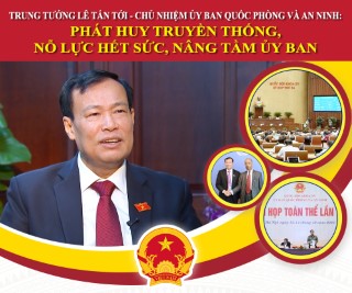 TRUNG TƯỚNG LÊ TẤN TỚI - CHỦ NHIỆM ỦY BAN QUỐC PHÒNG VÀ AN NINH: PHÁT HUY TRUYỀN THỐNG, NỖ LỰC HẾT SỨC, NÂNG TẦM ỦY BAN