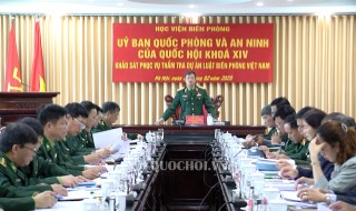 ĐOÀN KHẢO SÁT CỦA ỦY BAN QUỐC PHÒNG VÀ AN NINH LÀM VIỆC VỚI HỌC VIỆN BIÊN PHÒNG