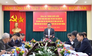 HÌNH ẢNH PHÓ CHỦ TỊCH QUỐC HỘI PHÙNG QUỐC HIỂN LÀM VIỆC VỚI VIỆN KHOA HỌC VÀ CÔNG NGHỆ MỎ - LUYỆN KIM