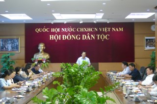 THƯỜNG TRỰC HỘI ĐỒNG DÂN TỘC CỦA QUỐC HỘI LÀM VIỆC VỚI BỘ KẾ HOẠCH VÀ ĐẦU TƯ