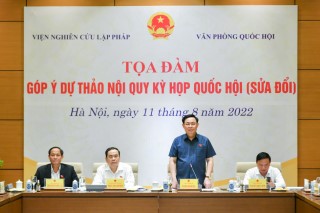 GS.TS VƯƠNG ĐÌNH HUỆ - CHỦ TỊCH QUỐC HỘI: SỬA NỘI QUY KỲ HỌP PHẢI ĐÁP ỨNG YÊU CẦU MỞ RỘNG DÂN CHỦ, TĂNG TÍNH PHÁP QUYỀN, CHUYÊN NGHIỆP, MINH BẠCH